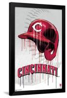 MLB Cincinnati Reds - Drip Helmet 22-Trends International-Framed Poster