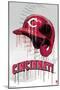 MLB Cincinnati Reds - Drip Helmet 22-Trends International-Mounted Poster