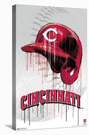 MLB Cincinnati Reds - Drip Helmet 22-Trends International-Stretched Canvas