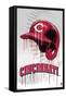 MLB Cincinnati Reds - Drip Helmet 22-Trends International-Framed Stretched Canvas