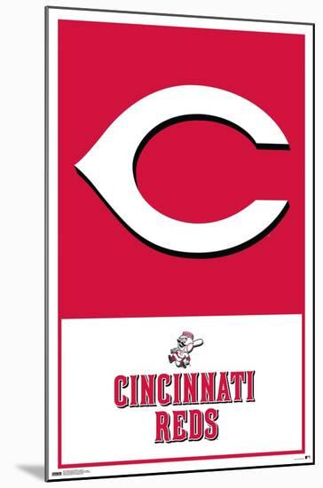 MLB Cincinnati Reds - Logo 22-Trends International-Mounted Poster