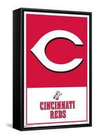 MLB Cincinnati Reds - Logo 22-Trends International-Framed Stretched Canvas