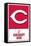 MLB Cincinnati Reds - Logo 22-Trends International-Framed Stretched Canvas