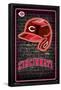 MLB Cincinnati Reds - Neon Helmet 23-Trends International-Framed Poster