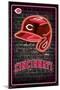 MLB Cincinnati Reds - Neon Helmet 23-Trends International-Mounted Poster