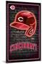 MLB Cincinnati Reds - Neon Helmet 23-Trends International-Mounted Poster