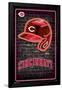 MLB Cincinnati Reds - Neon Helmet 23-Trends International-Framed Poster