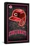 MLB Cincinnati Reds - Neon Helmet 23-Trends International-Framed Stretched Canvas