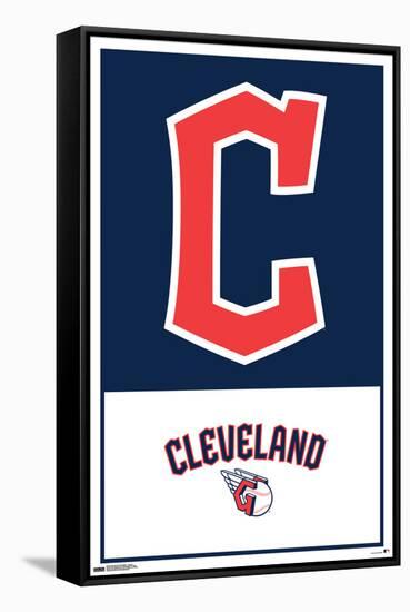 MLB Cleveland Guardians - Logo 22-Trends International-Framed Stretched Canvas