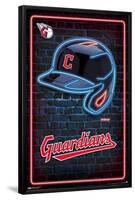 MLB Cleveland Guardians - Neon Helmet 23-Trends International-Framed Poster