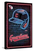 MLB Cleveland Guardians - Neon Helmet 23-Trends International-Stretched Canvas