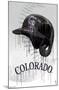 MLB Colorado Rockies - Drip Helmet 22-Trends International-Mounted Poster