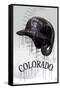 MLB Colorado Rockies - Drip Helmet 22-Trends International-Framed Stretched Canvas