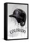 MLB Colorado Rockies - Drip Helmet 22-Trends International-Framed Stretched Canvas