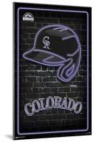 MLB Colorado Rockies - Neon Helmet 23-Trends International-Mounted Poster