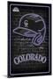 MLB Colorado Rockies - Neon Helmet 23-Trends International-Mounted Poster