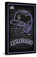 MLB Colorado Rockies - Neon Helmet 23-Trends International-Stretched Canvas