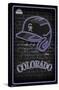 MLB Colorado Rockies - Neon Helmet 23-Trends International-Stretched Canvas