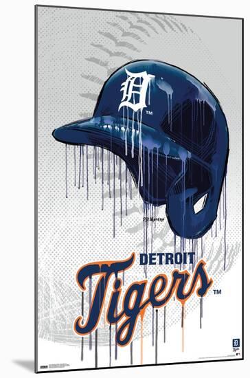 MLB Detroit Tigers - Drip Helmet 22-Trends International-Mounted Poster