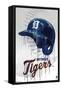 MLB Detroit Tigers - Drip Helmet 22-Trends International-Framed Stretched Canvas