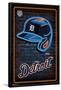 MLB Detroit Tigers - Neon Helmet 23-Trends International-Framed Poster