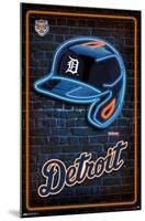 MLB Detroit Tigers - Neon Helmet 23-Trends International-Mounted Poster