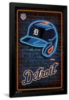 MLB Detroit Tigers - Neon Helmet 23-Trends International-Framed Poster