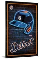 MLB Detroit Tigers - Neon Helmet 23-Trends International-Mounted Poster