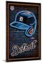 MLB Detroit Tigers - Neon Helmet 23-Trends International-Mounted Poster