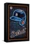 MLB Detroit Tigers - Neon Helmet 23-Trends International-Framed Stretched Canvas