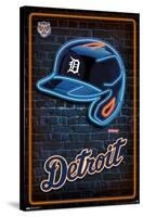 MLB Detroit Tigers - Neon Helmet 23-Trends International-Stretched Canvas