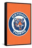 MLB Detroit Tigers - Retro Logo 14-Trends International-Framed Stretched Canvas