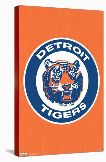 MLB Detroit Tigers - Retro Logo 14-Trends International-Stretched Canvas