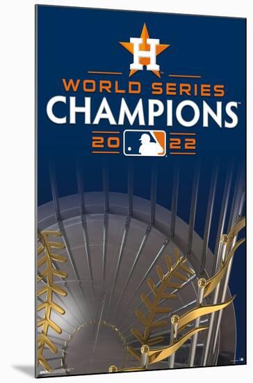 MLB Houston Astros - 2022 World Series Team Logo-Trends International-Mounted Poster