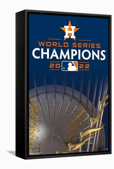 MLB Houston Astros - 2022 World Series Team Logo-Trends International-Framed Stretched Canvas