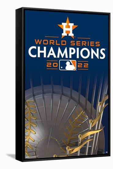 MLB Houston Astros - 2022 World Series Team Logo-Trends International-Framed Stretched Canvas