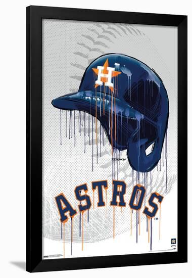 MLB Houston Astros - Drip Helmet 22-Trends International-Framed Poster