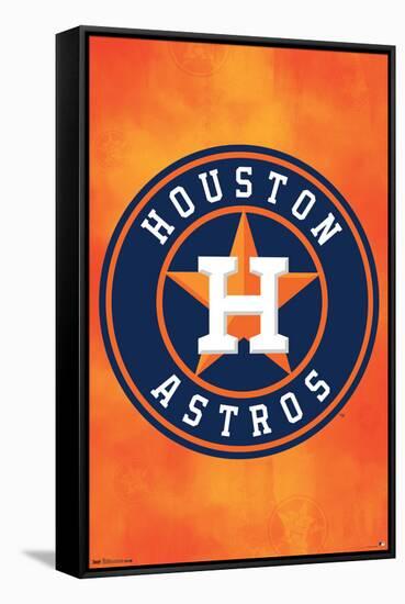 MLB Houston Astros - Logo 13-Trends International-Framed Stretched Canvas