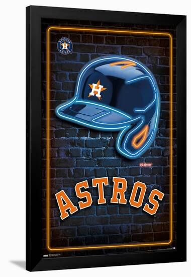 MLB Houston Astros - Neon Helmet 23-Trends International-Framed Poster