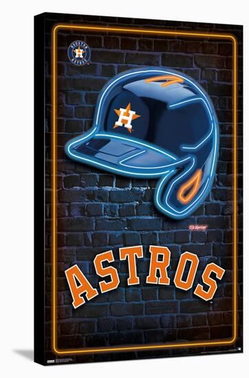 MLB Houston Astros - Neon Helmet 23-Trends International-Stretched Canvas