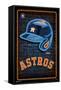 MLB Houston Astros - Neon Helmet 23-Trends International-Framed Stretched Canvas