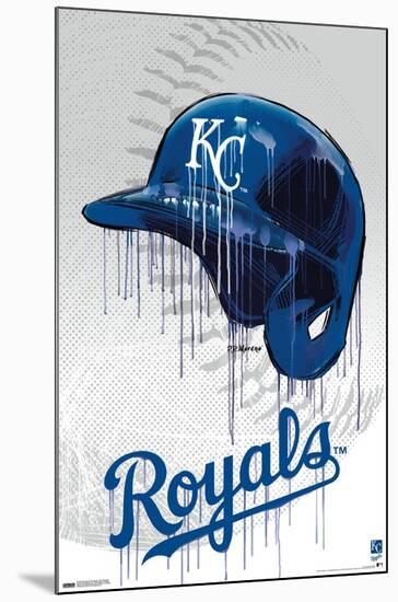 MLB Kansas City Royals - Drip Helmet 22-Trends International-Mounted Poster