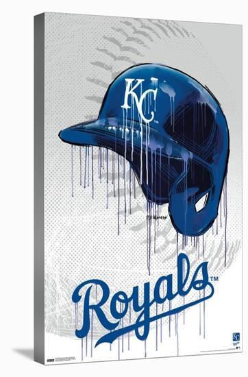 MLB Kansas City Royals - Drip Helmet 22-Trends International-Stretched Canvas