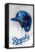 MLB Kansas City Royals - Drip Helmet 22-Trends International-Framed Stretched Canvas