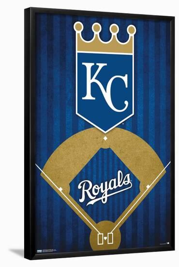 MLB Kansas City Royals - Logo 20-Trends International-Framed Poster