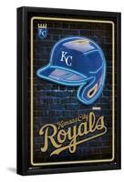 MLB Kansas City Royals - Neon Helmet 23-Trends International-Framed Poster