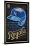 MLB Kansas City Royals - Neon Helmet 23-Trends International-Mounted Poster