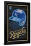 MLB Kansas City Royals - Neon Helmet 23-Trends International-Framed Poster