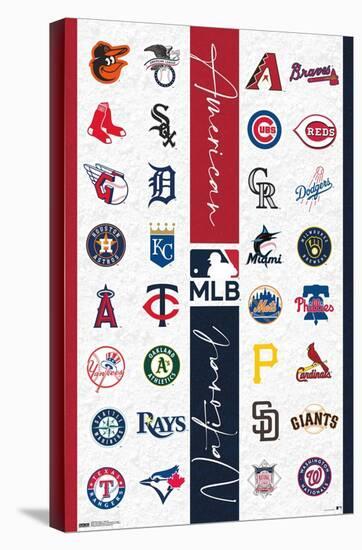 MLB League - Logos 23-Trends International-Stretched Canvas