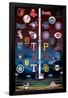 MLB League - Logos 24-Trends International-Framed Poster